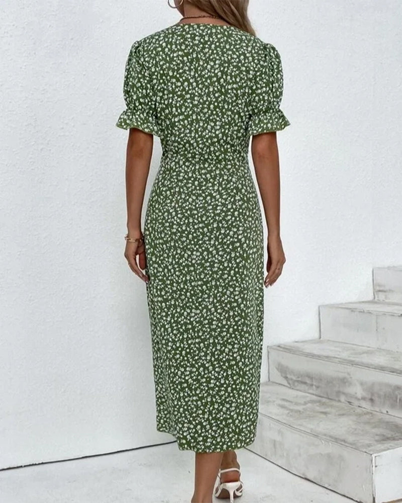 Sophie | Elegant Sommarklänning Dam med A-linjeform och V-hals-3