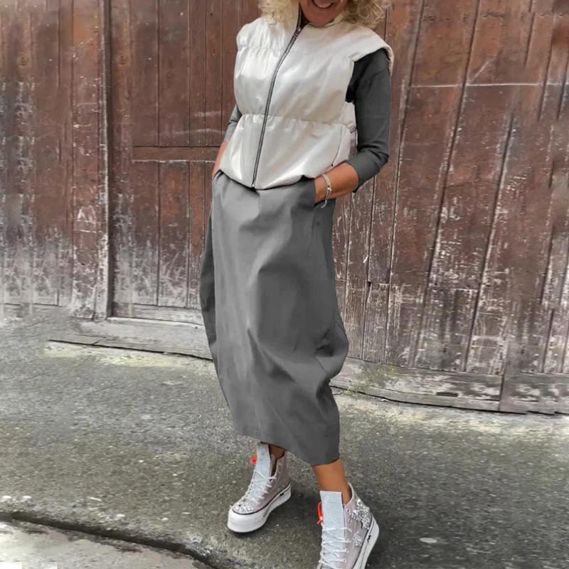 Annette | Elegant Sommarklänning Dam Med Fickor För Alla Tillfällen-6