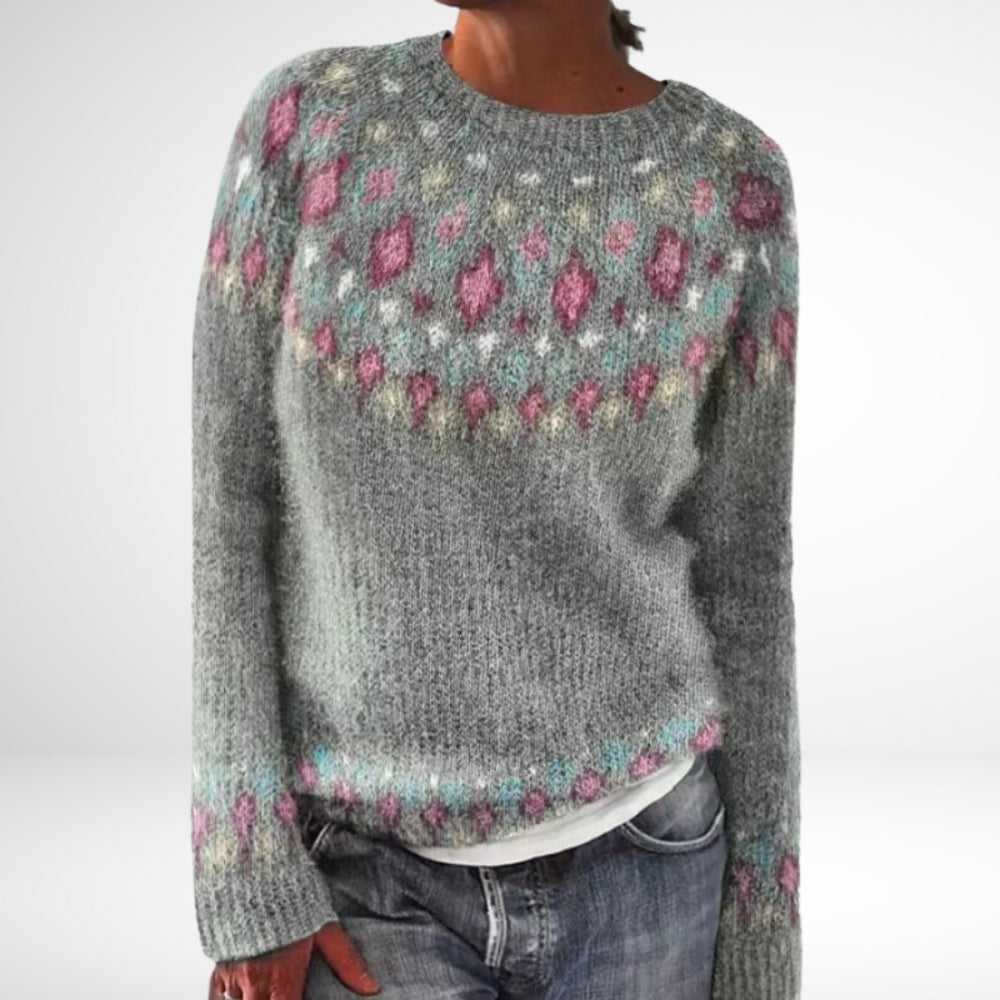 Natacha | Stickad Dam Tröja med Omslutande Värme och Elegant Stil-2