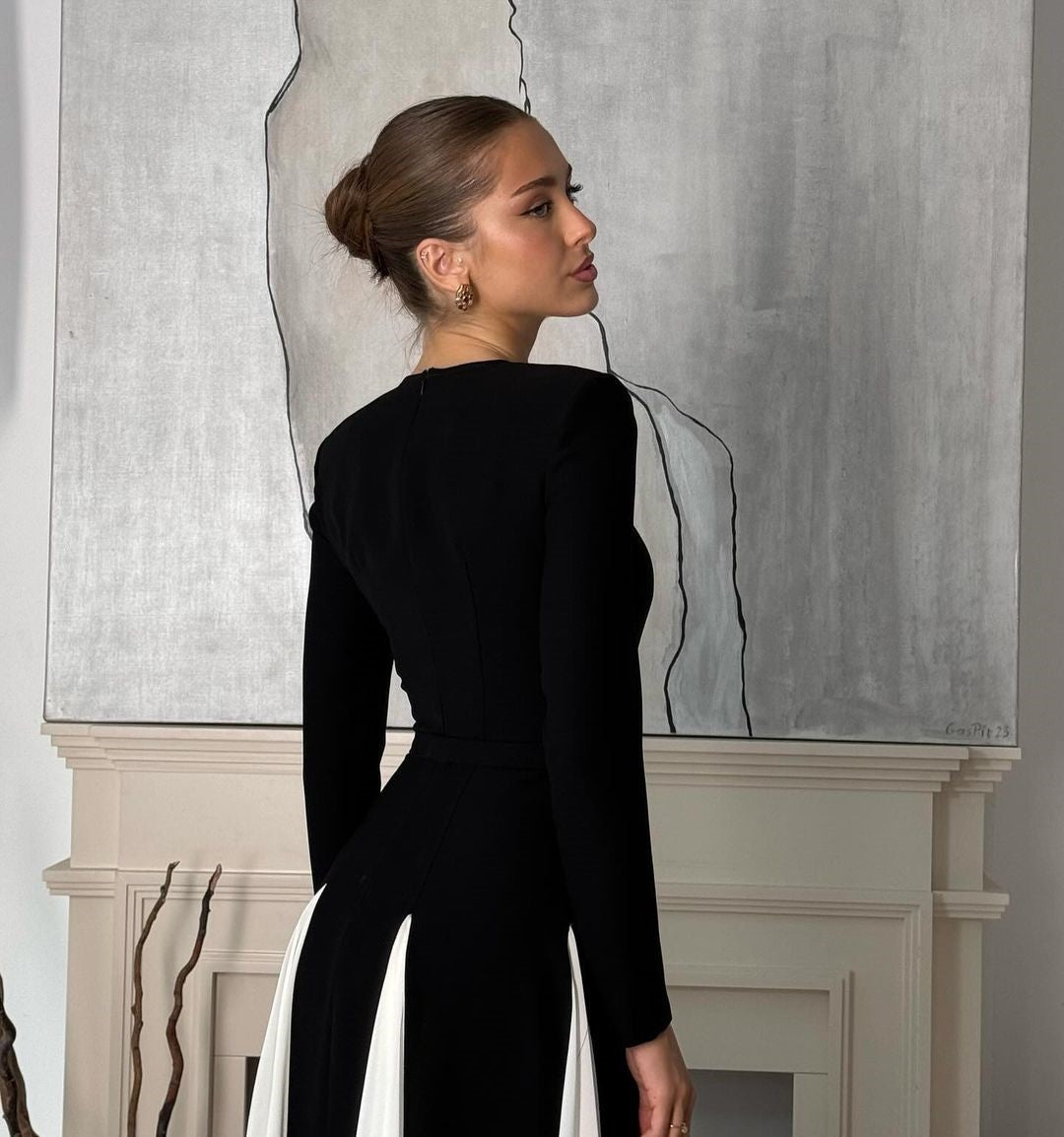 Alessia | Elegant Vit Klänning Dam – Asymmetrisk Halsringning för Fest och Vardagsbruk 4