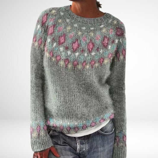 Natacha | Stickad Dam Tröja med Omslutande Värme och Elegant Stil-1