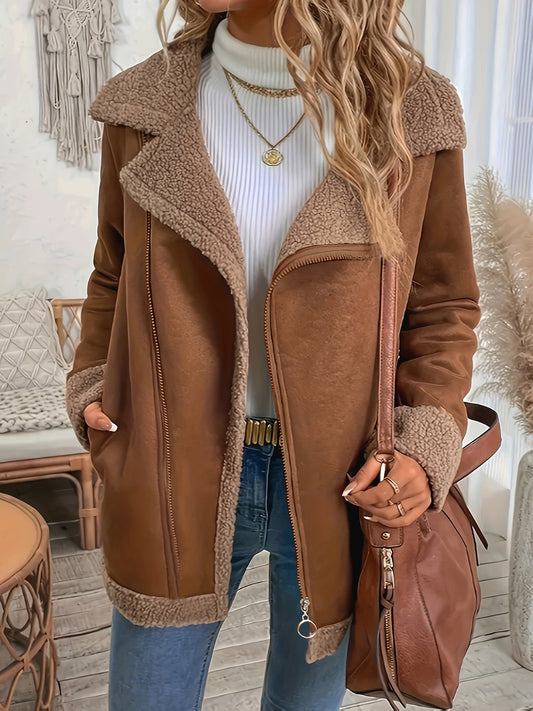 Damjacka Grå Storlek M Ull Sherpa-1