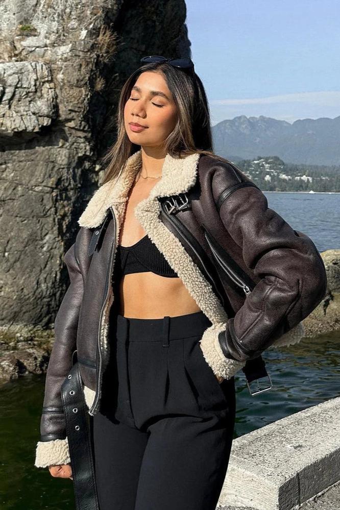 Valeria | Elegant Teddy Coat – Mocka Med Plyschfoder För Optimal Värme 6