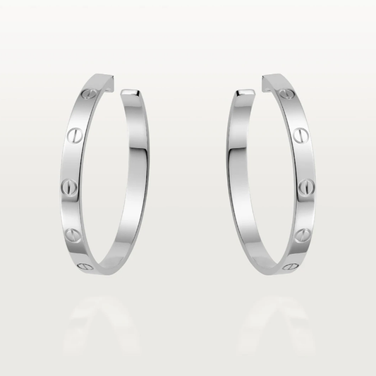 Gold Hoop Earrings - Elegant 18k Gold & Sterling Silver Design for Women-1