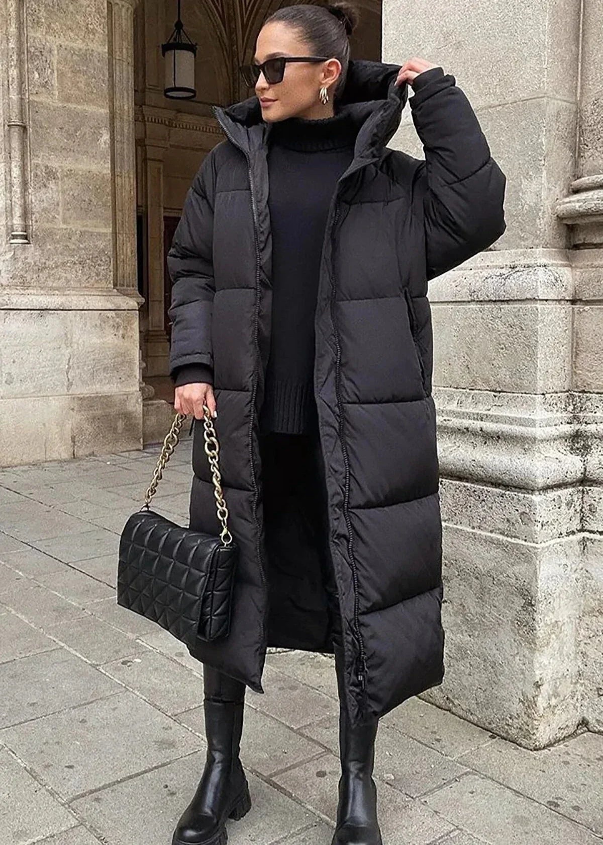 Vivienne | Lång Vinterrock Dam – Maximal Värme Och Elegant Stil 2