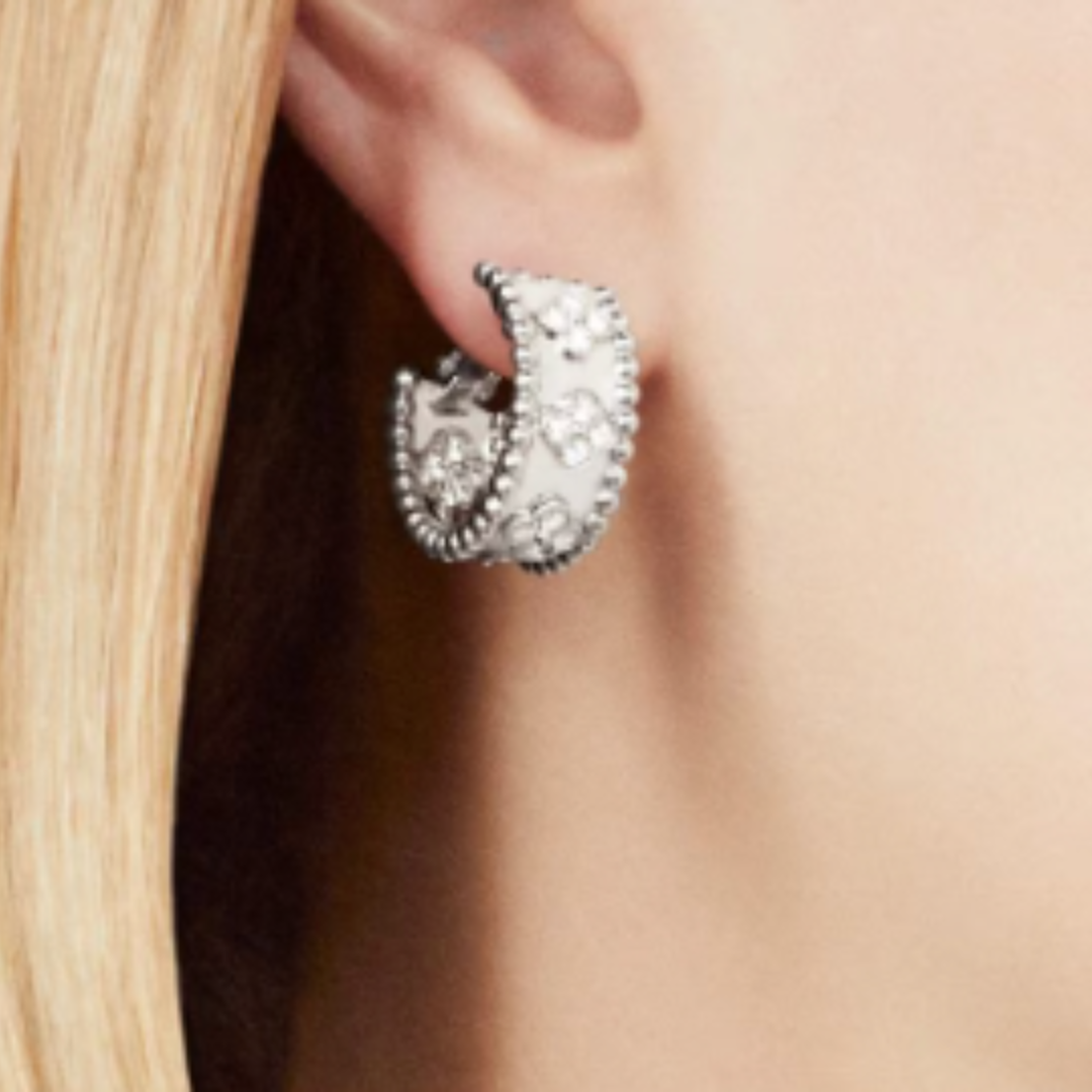 Diamond Stud Earrings - Elegant 925 Sterling Silver for Women-2