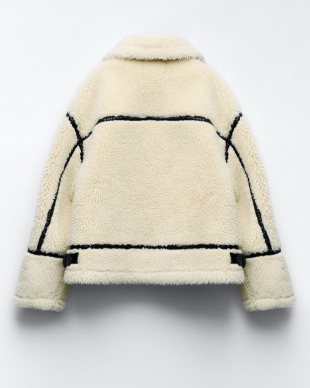 Taryn | Trendig Vinterjacka Dam – Mjuk Teddy för Värme och Stil 17