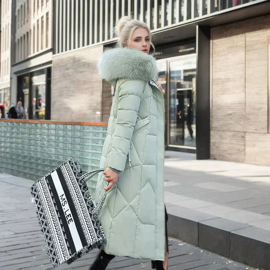 Charlotte | Elegant Dam Vinterkappa – Lyxig Faux Päls och Skräddarsydd Passform 3