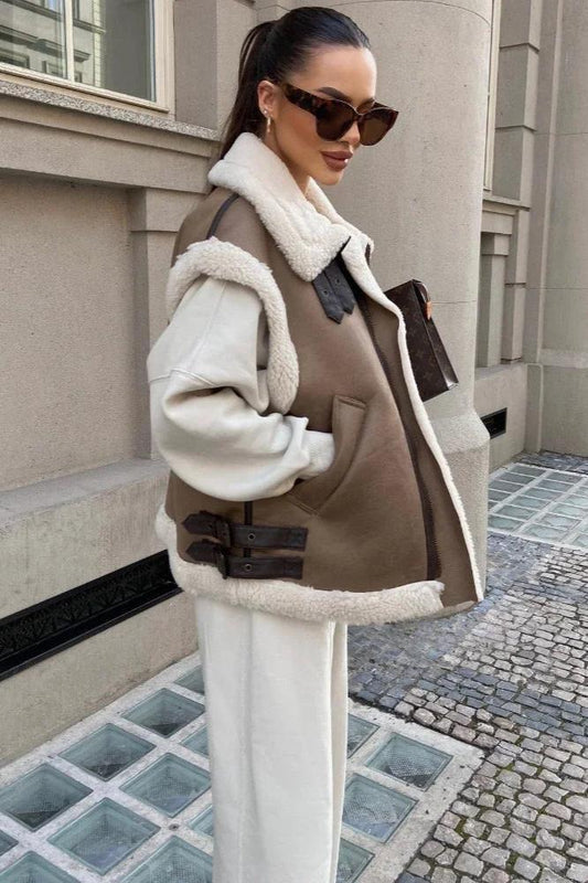 Fatima | Elegant Suede Body Warmer – För Stil Och Komfort 1