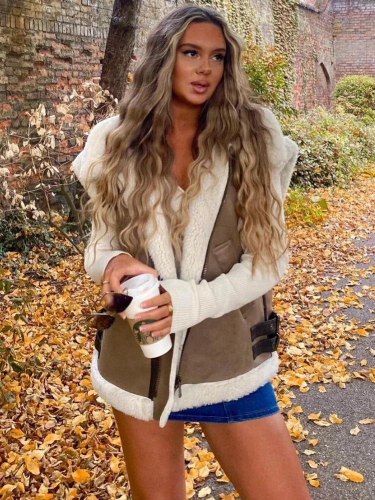 Fatima | Elegant Suede Body Warmer – För Stil Och Komfort 5