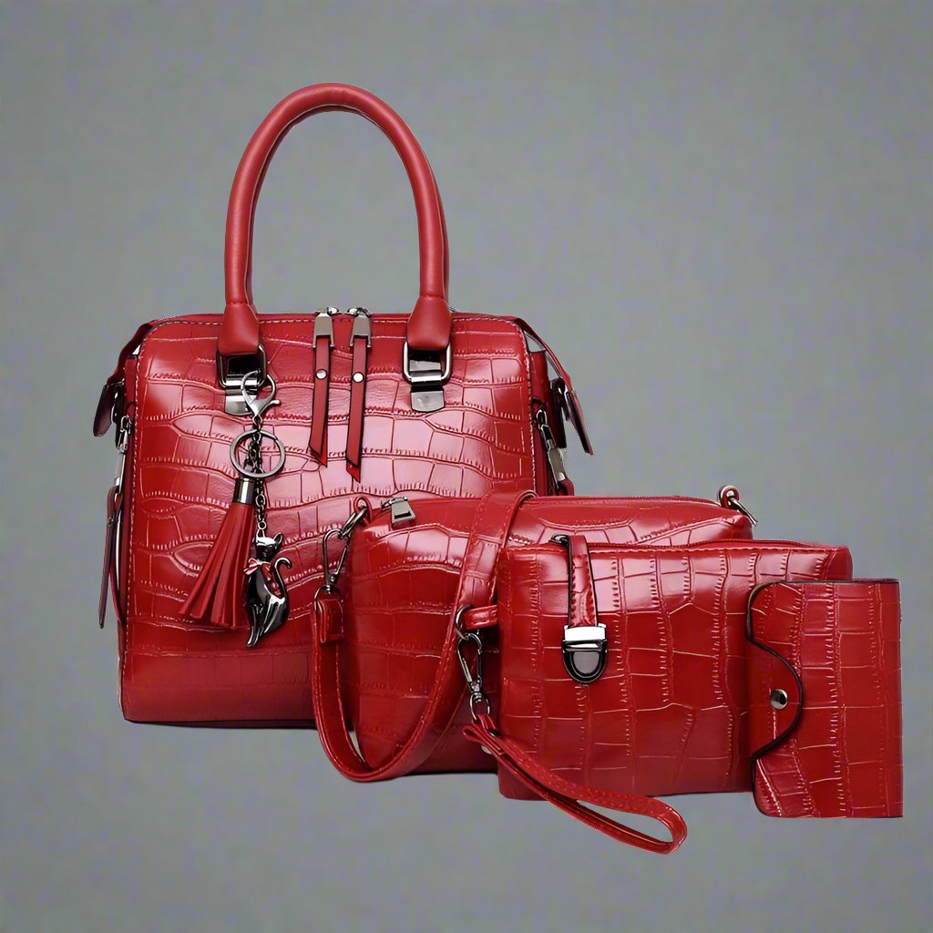 Dora | Handväska Dam – Svart Äkta Läder 4-i-1 Design för Stil och Funktion 12