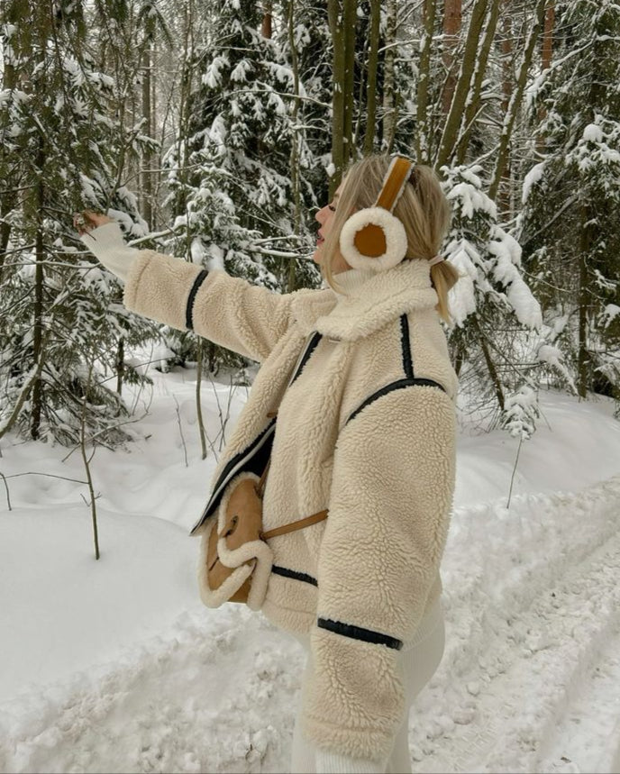 Taryn | Trendig Vinterjacka Dam – Mjuk Teddy för Värme och Stil 10