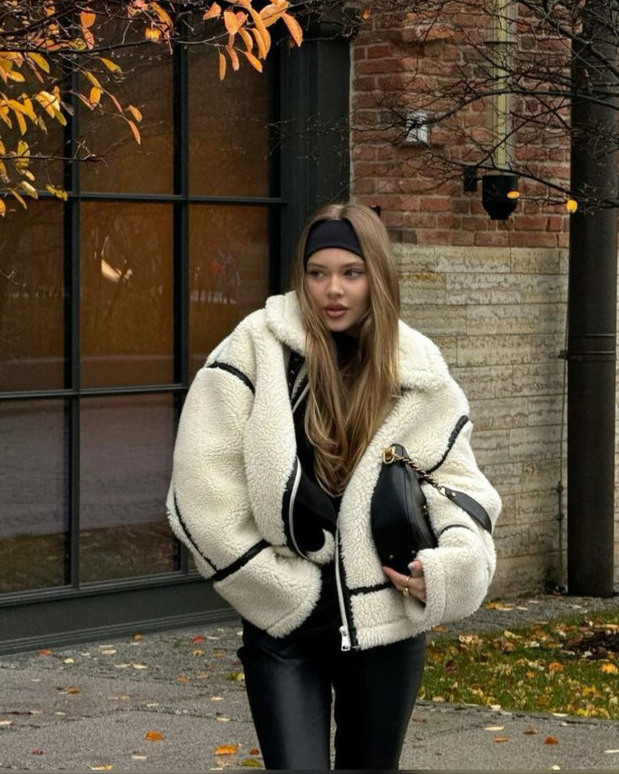 Taryn | Trendig Vinterjacka Dam – Mjuk Teddy för Värme och Stil 8