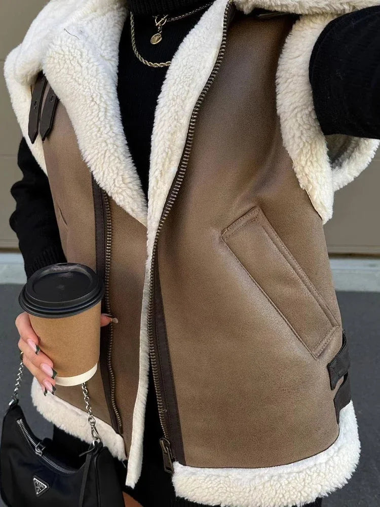 Fatima | Elegant Suede Body Warmer – För Stil Och Komfort 8