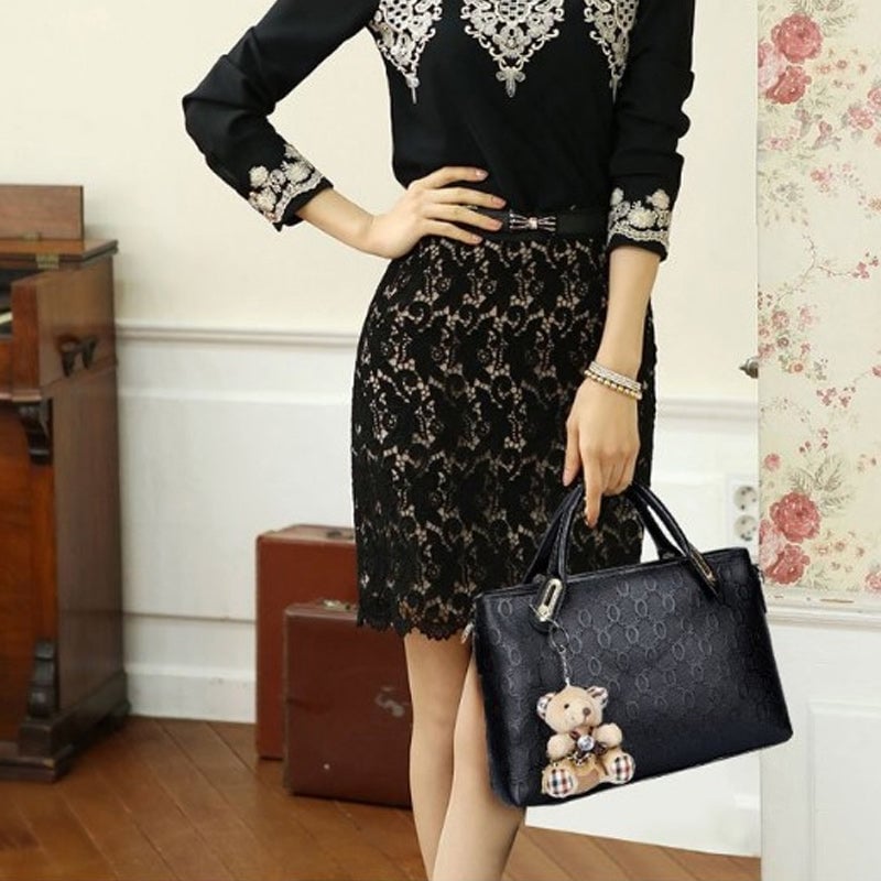 Tineke | Lyxig Handväska Dam – 4-delad Premium Veganskt Läder 4