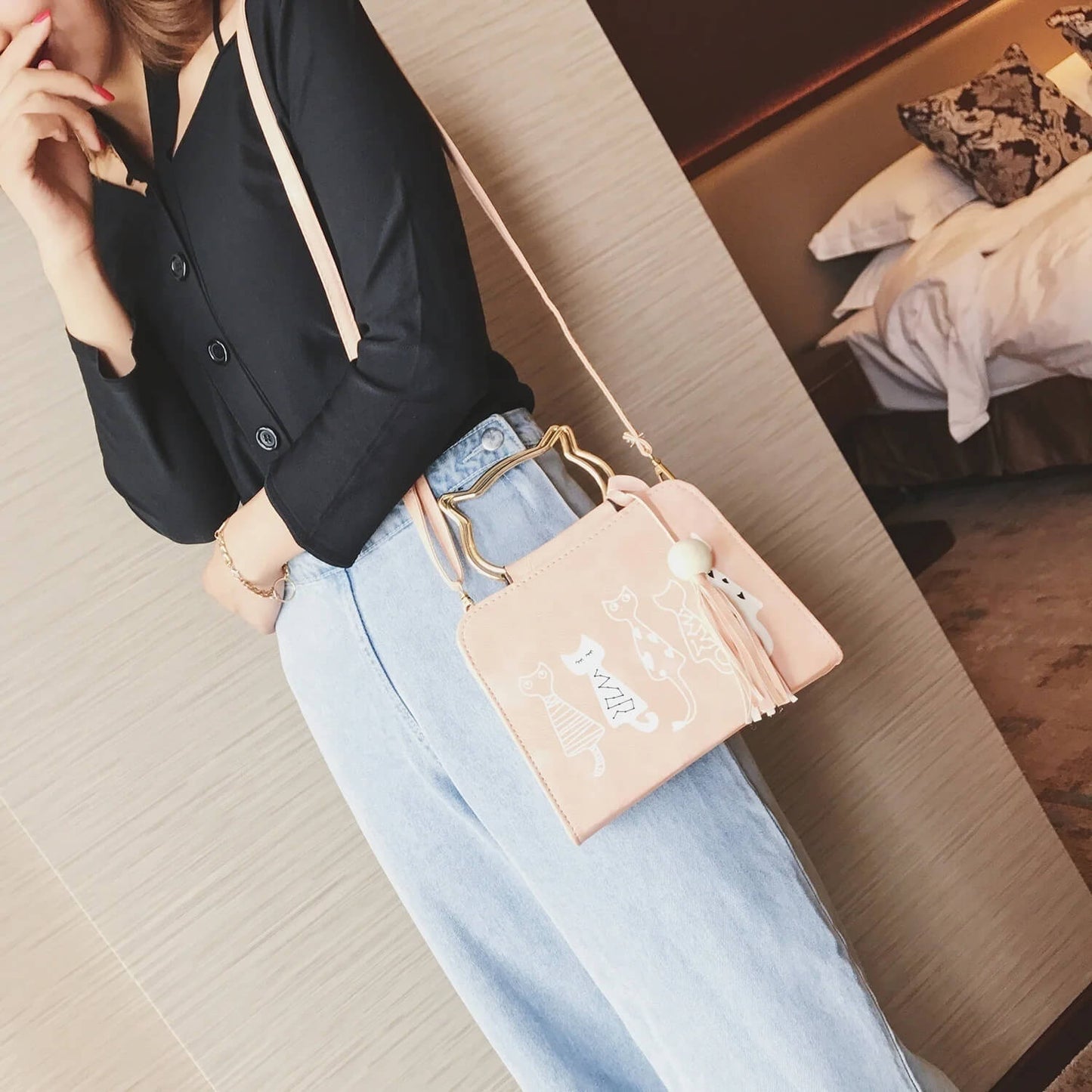 Maria | Justerbar Axelväska Dam – Högkvalitativt Veganläder För Stil Och Funktion 12