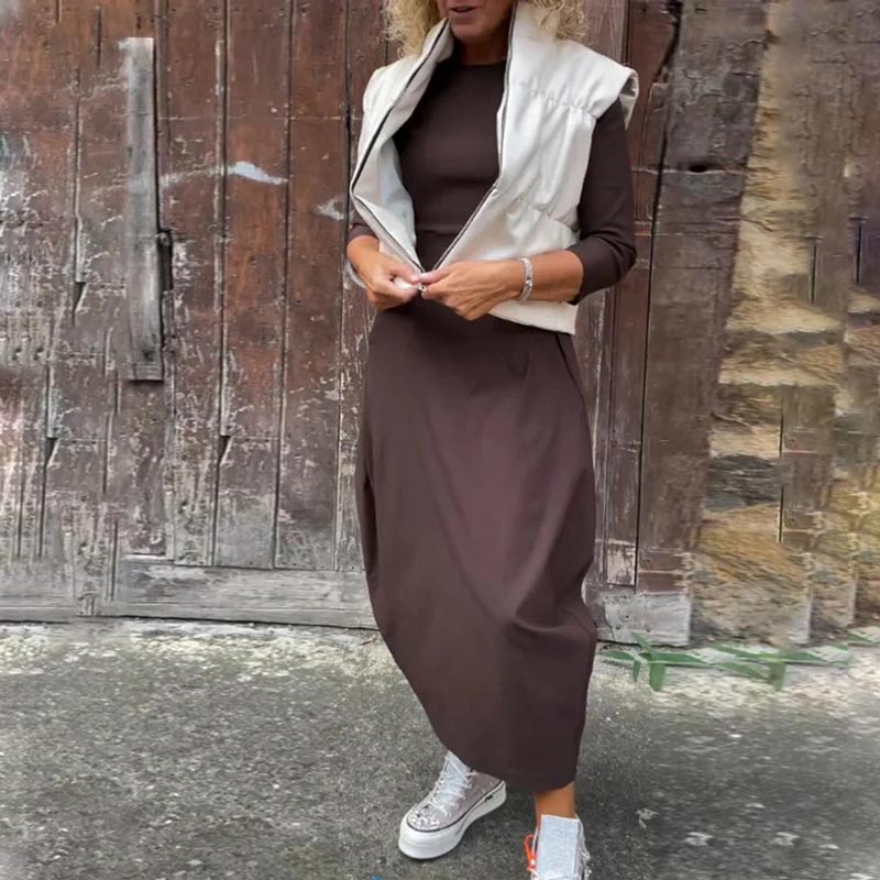 Annette | Elegant Sommarklänning Dam Med Fickor För Alla Tillfällen-5