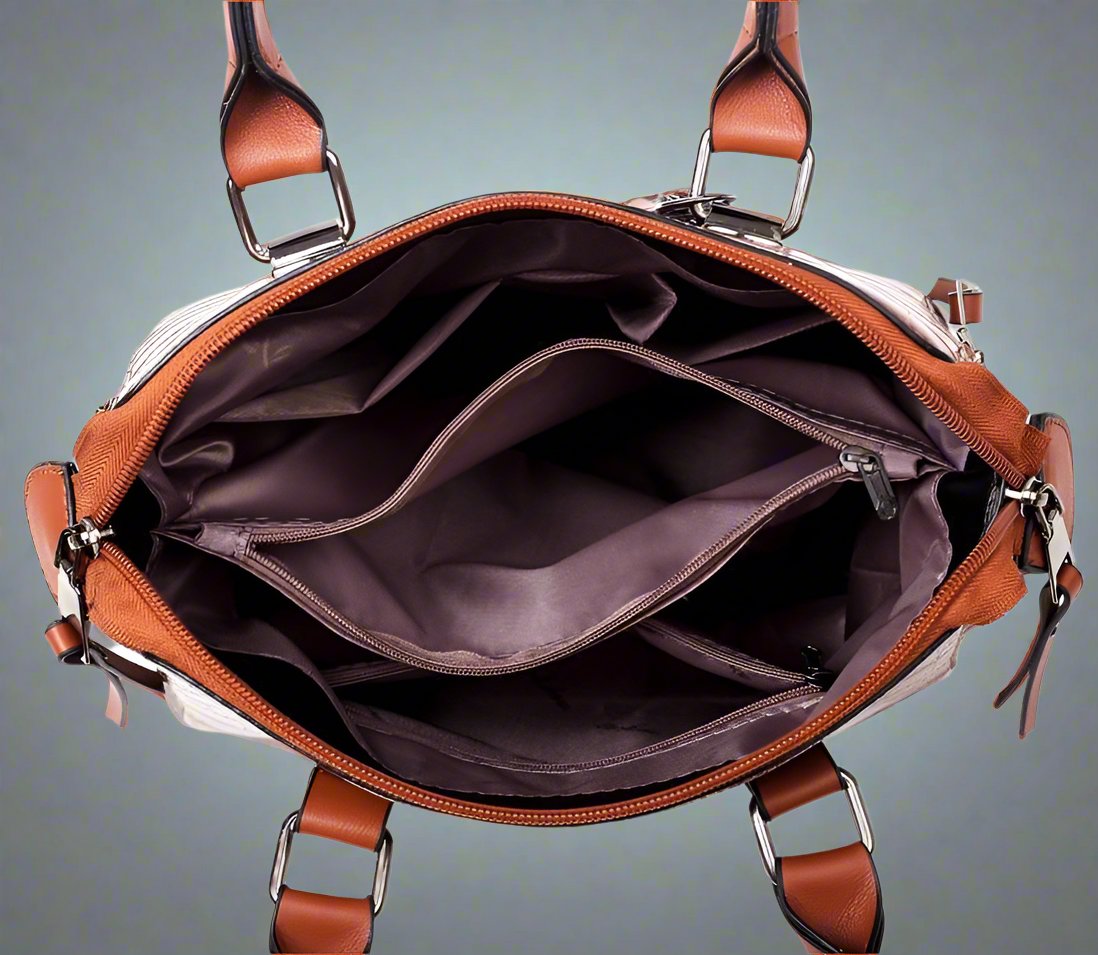 Dora | Handväska Dam – Svart Äkta Läder 4-i-1 Design för Stil och Funktion 3