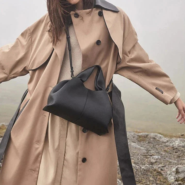 Ria | Stor Svart Handväska Dam – Handgjort Veganskt Läder för Stil och Funktion 6