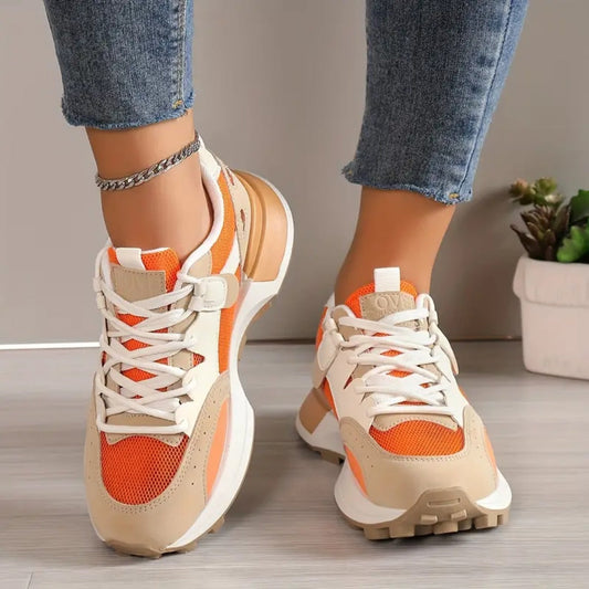Katja | Dam Sneakers Med Hållbar Färgblockdesign För Stil Och Komfort-1