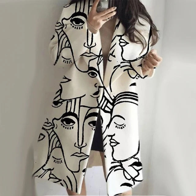 Eleanor | Elegant Wool Blend Long Sleeve Coat