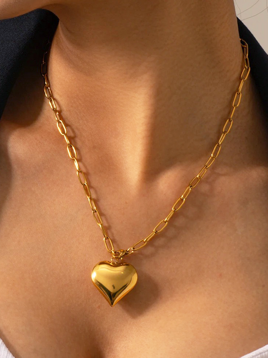 Yazira | Elegant Guldhalsband Dam – Hjärta Design 1