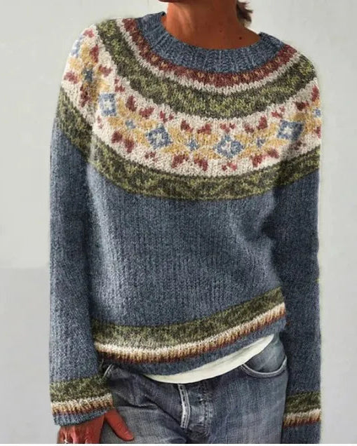 Variant image for Retro Hösttröja - Mjuk Komfort Med Färgglad Nordisk Design-21