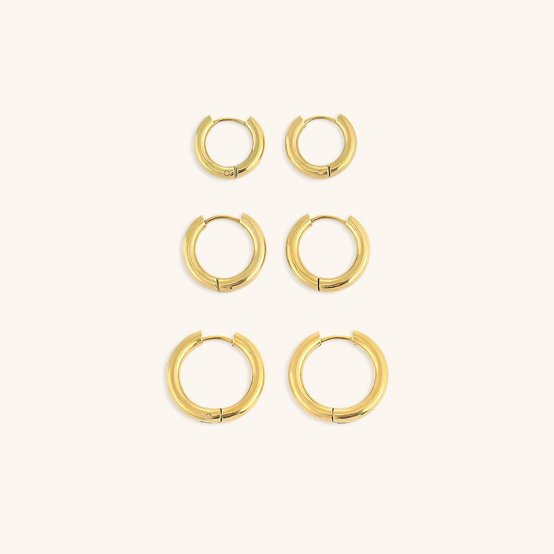 Gold Hoop Earrings - Timeless Elegance for Every Occasion, Small Sizes Available-1