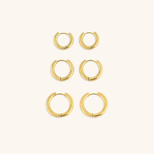 Gold Hoop Earrings - Timeless Elegance for Every Occasion, Small Sizes Available-1