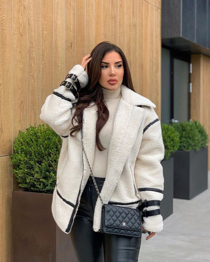 Taryn | Trendig Vinterjacka Dam – Mjuk Teddy för Värme och Stil 2