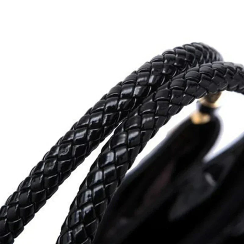 Karin | Svart Croc-präglad Läderhandväska Dam – Rymlig Interiör 11