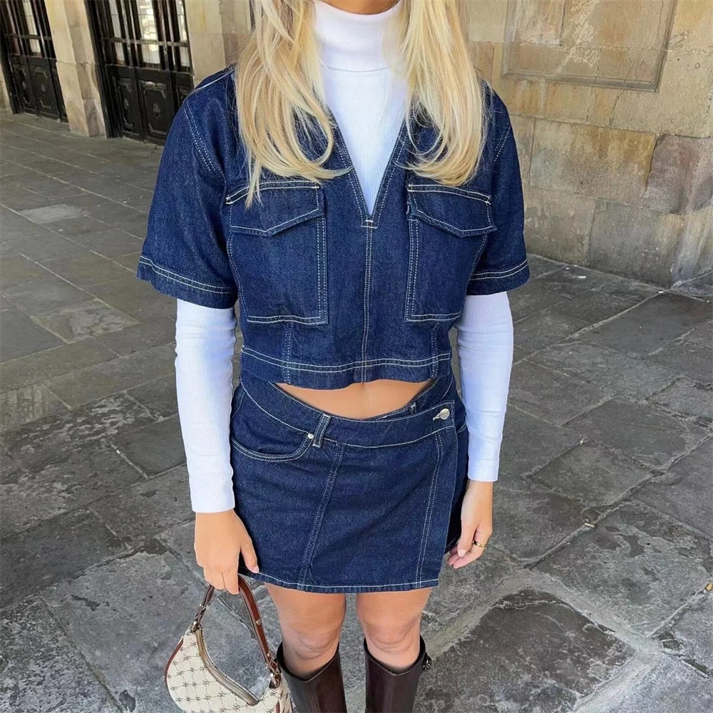 Daisy | Trendigt Denim Set – För Stiliga Utflykter Med Hög Komfort 4