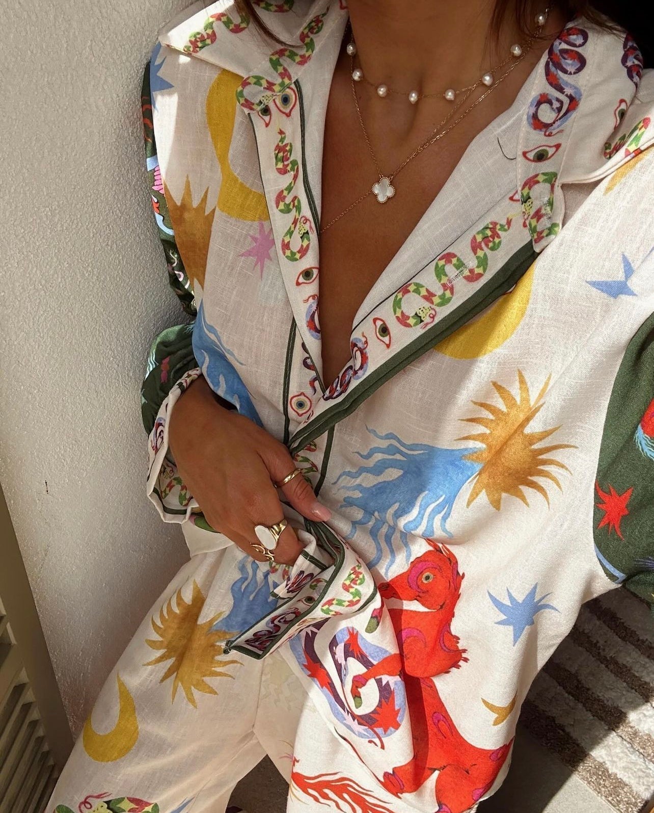 Colaris | Bohemisk Lyx Tvådelat Set Dam – Unika Tryck 3