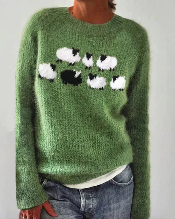 Retro Hösttröja - Mjuk Komfort Med Färgglad Nordisk Design-5