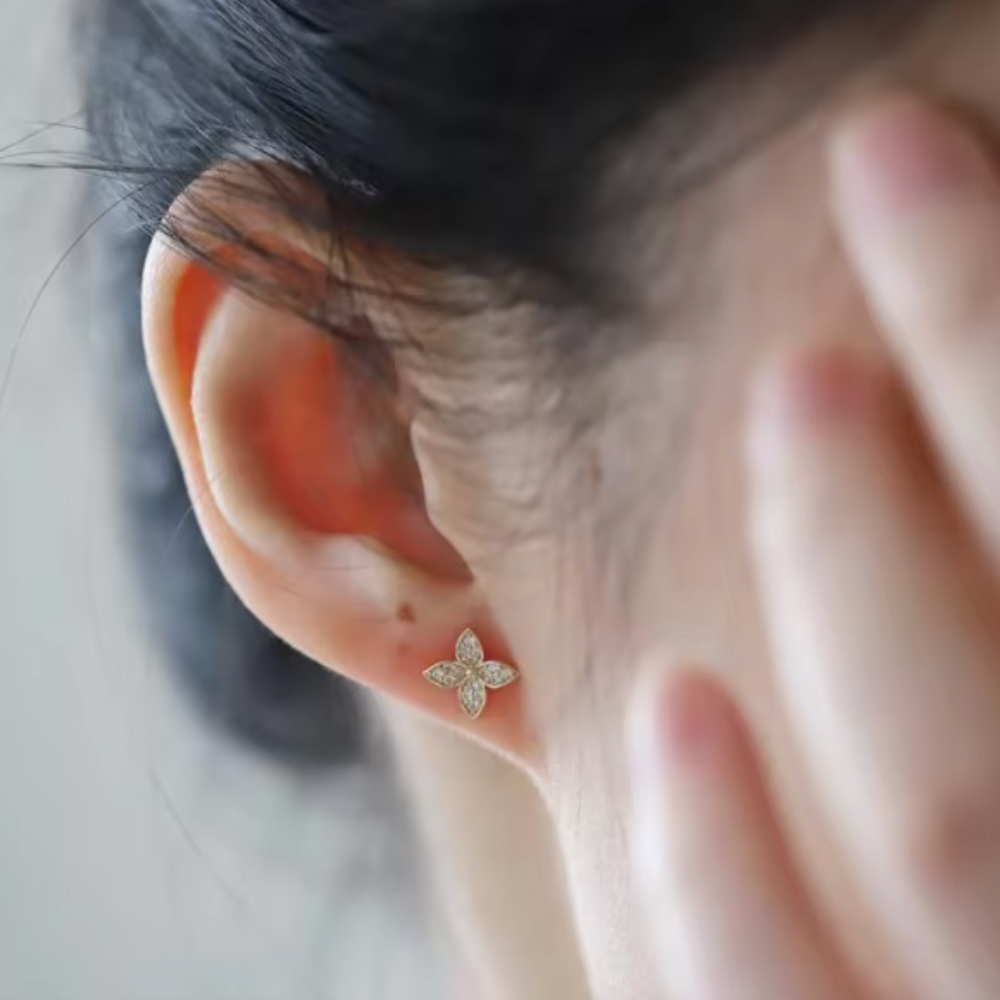 Gold Hoop Earrings - Elegant 18K Gold-Plated Design for Women-2