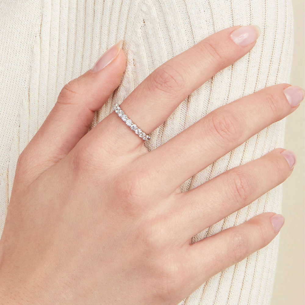 Variant image for Abby Classic Ring - Elegant 925 Sterling Silver, Timeless Style-2