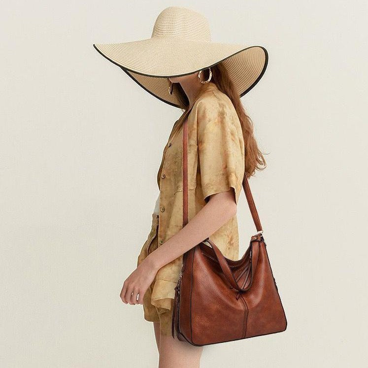 Karin | Elegant Läderhandväska Dam – Rymlig Design Med Flera Fack 2