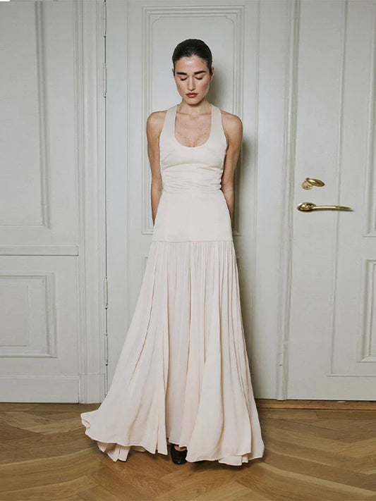 Zita | Elegant Maxi Klänning Dam – Mesh och Patchwork-design 1