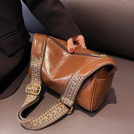 Sanne | Vintage Crossbody Väska – PU-Läder Med Tidlös Elegans och Justerbar Rem 1