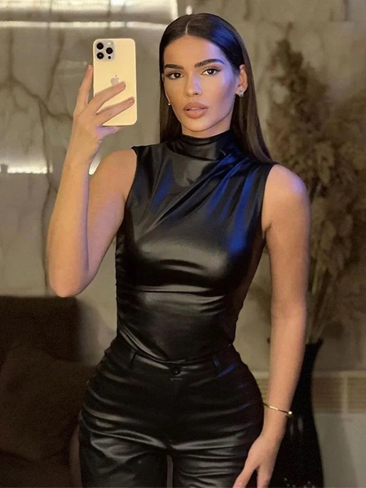 Sofia | Minimalistisk PU Tank Top – Tidlös Elegans 4