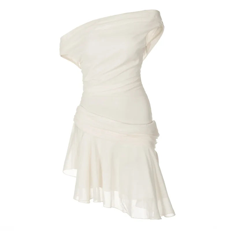 Ursula | Elegant Off-Shoulder Klänning Dam – Spets Detaljer För Festliga Tillfällen 8