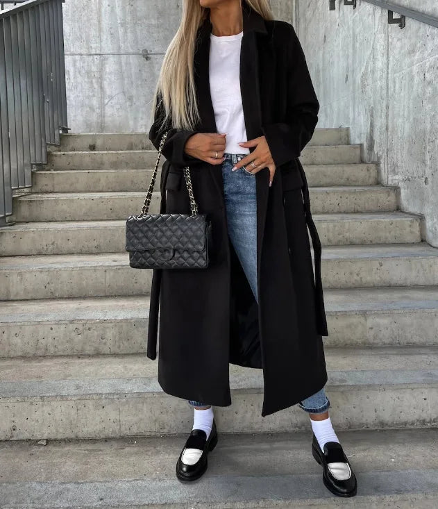 Herr Ullrock Grå Storlek M 100% Ull Dubbelbröstad-6