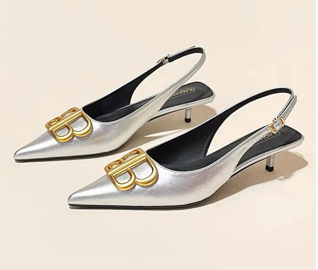 Beane | Chic Metallklädda Klackar – För Eleganta Tillfällen 6