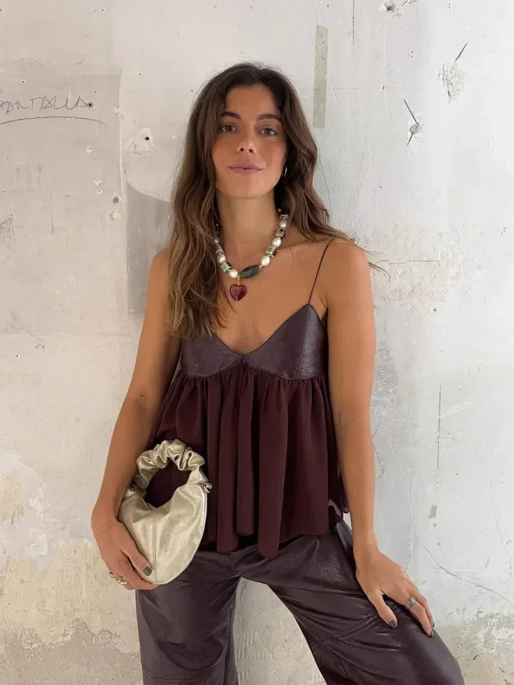 Damara | Elegant Veckad Hemtopp – Bekväm Passform För Vardagsbruk Och Fest 2