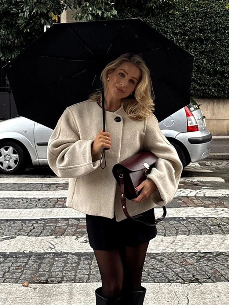 Dionea | Tidlös En-Knapps Ullrock För Kvinnor – Elegant Design Och Högkvalitativ Komfort 5