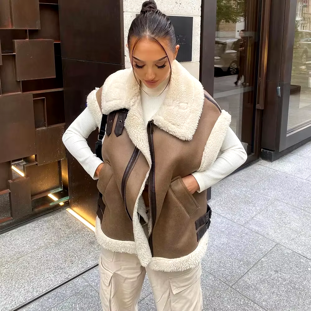 Fatima | Elegant Suede Body Warmer – För Stil Och Komfort 10