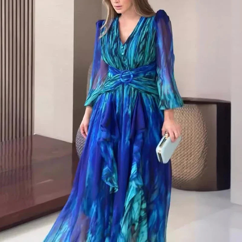 Krossad Aftonklänning | Elegant Lång Klänning – Perfekt För Bröllop och Speciella Tillfällen 2