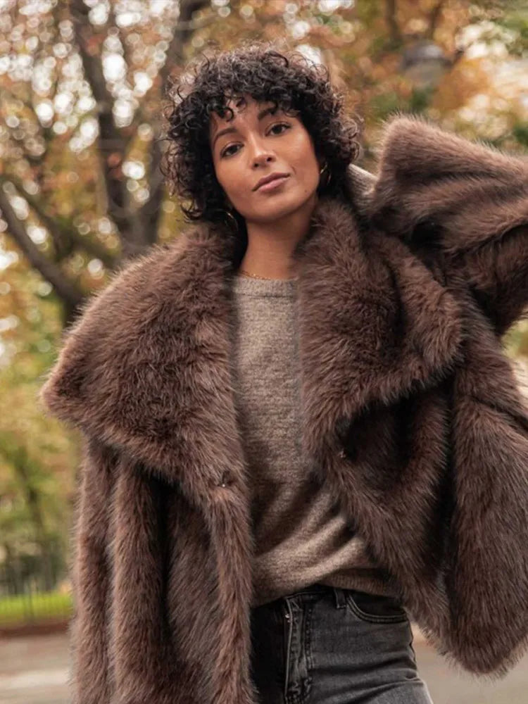 Alphaba | Tjock Vinterjacka Dam – Faux Päls För Stil Och Komfort 4