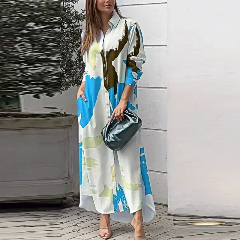 Kirsten | Avslappnad Klänning – Djärva Tryck För Stil Och Komfort 3