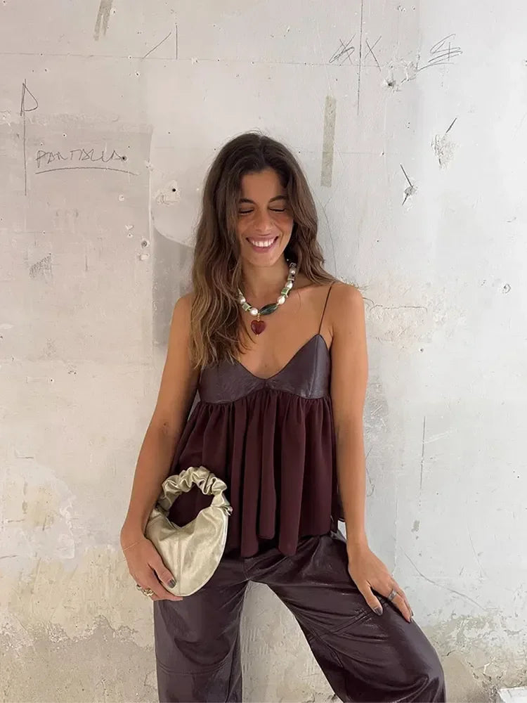 Damara | Elegant Veckad Hemtopp – Bekväm Passform För Vardagsbruk Och Fest 6